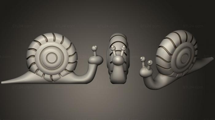 Статуэтки животных (Улитка без прорезей, STKJ_1477) 3D модель для ЧПУ станка